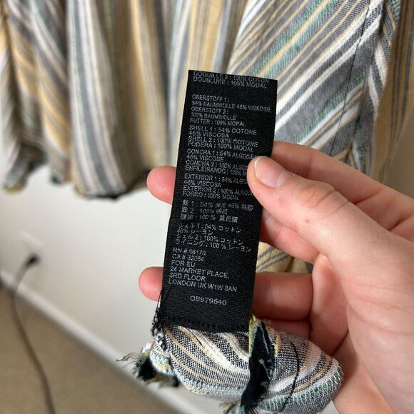 NEW Free People Under the Sun Tunic Dress Striped Babydoll Size Small - Picture 14 of 14